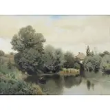 Henry Pember Smith, Mill Pond in Spring, Oil on Canvas