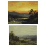 Thomas Bailey Griffin, Untitled, Two Oil on Canvas Landscapes