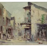 Arnold Turtle, French Quarter, New Orleans, Oil on Masonite