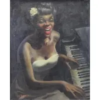Sol Levenson, Torch Singer, 1957, Oil on Canvas
