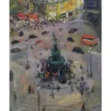 Robert Philipp, Piccadilly Circus London, 1973, Oil on Canvas