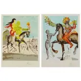 Salvador. Two Dali, The Messiah, New Jerusalem Lithographs
