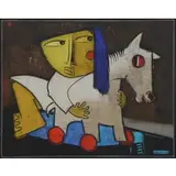 Ángel Botello, Child with Toy Horse