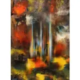 Untitled (Abstract) by Leonardo Nierman, Oil on Board, sold Jul 2018
