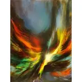 Untitled by Leonardo Nierman, Oil on Board, sold Jul 2018