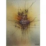 Untitled by Leonardo Nierman, Oil on Board, sold Jul 2018