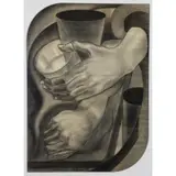 Abraham Joel Tobias, Composition with Hand, 1929, Charcoal on Paper