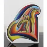 Painted Plaster Maquette by Abraham Joel Tobias, Housed in custom acrylic case, sold Jun 2018