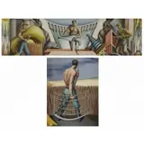 Abraham Joel Tobias, Two Mural Studies, Casein on Masonite