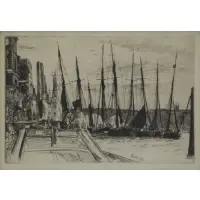 James Whistler, Billingsgate, 1859, Etching