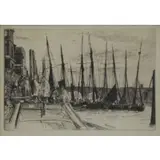James Whistler, Billingsgate, 1859, Etching