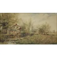 DuBois Hasbrouk, D.F. Hasbrouk - N.Y. 1900, Watercolor