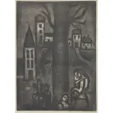 Georges Rouault, Au Vieux Faubourg des Longues Peines, 1923, Etching an Aquatint "Au Vieux Faubourg des Longues Peines" 1923