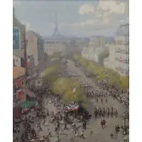 Charles Hoffbauer, Untitled, Oil on Canvas