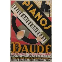 Andre Daude, Pianos Daude, Lithograph Poster