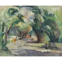 Shady Lane by William Meyerowitz, Oil on Canvas "Shady Lane", sold Jun 2018