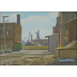 David Tutwiler, Chicago Alley, 1985, Oil on Panel