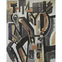 Lawrence Adams, The Drinkers, Oil on Canvas