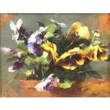 Robert A Johnson, Still Life of Flowers, Oil on Panel