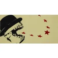 Nick Walker, Untitled (Skull Cap) 2012, Spray Paint on Canvas