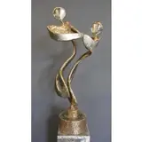 Colbert Collins, Dancing Figures, Brushed and Polished Steel Sculpture
