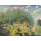 Frederick Freder, The Alhambra, Oil on Canvas