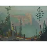 Frederick Freder, Alhambra, Early Morning, Oil on Canvas