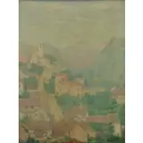 Frederick Freder, The Albaicin, Granada, Oil on Canvas