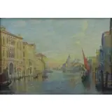Frederick Freder, Grand Canal, Venice, 1921, Oil on Canvas