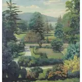 Frederick Freder, Landscape with Garden, Oil on Canvas