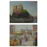 Frederick Freder, Untitled, Two Oils on Canvas