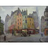 Frederick Freder, Old Paris, 1922, Oil on Canvas