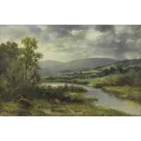 Thomas Bailey Griffin, Landscape, Oil on Canvas