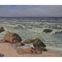 Robert F Williams, Seascape, Oil on Canvas