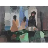 Stefan Lokos, Bathers, Oil on Canvas