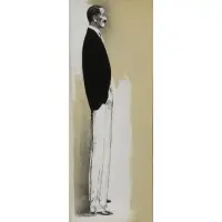 Standing Man by Rudolf Bauer, Gouache, Ink and Crayon on Paper, sold May 2018