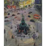 Robert Philipp, Piccadilly Circus London, 1973, Oil on Canvas