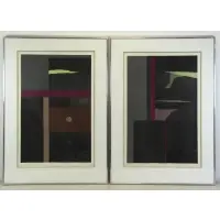 Aquatints by Louise. Two Nevelson, Series Color Aquatints with Collage, 1973, sold May 2018