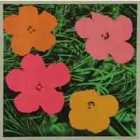 Andy Warhol, Flowers, 1964, Offset Color Lithograph "Flowers" 1964