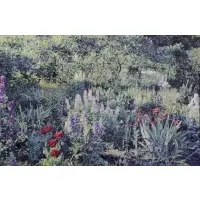 William Nichols, Flower Garden, Oil on Canvas