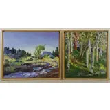Adele. Two Alsop, Sky Creek Bend, 2000, Oil on Canvas Landscapes
