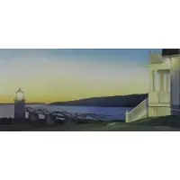David Dewey, Marshall's Point at Sunset, 1993, Watercolor on Paper