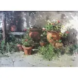 Peter Beadle, Potted Garden, 1992, Oil on Board