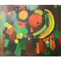 Barbara Klein, Abstract Still Life, Oil on Canvas