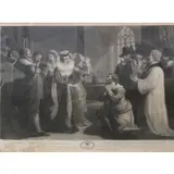J Gerard Huck, The Death of Mary Queen of Scots, AD 1587, Mezzotint