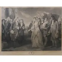 J Gerard Huck, Queen Mary, Reviewing the Militia of London & Westminster in Hyde Park, AD 1692, Mezzotint