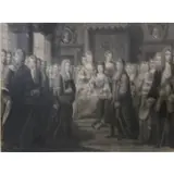 J Gerard Huck, The Articles of the Union Presented by the Commissioners to Queen Anne, AD 1706, Mezzotint