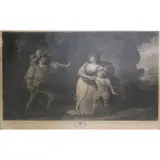 J Gerard Huck, Margaret Queen of King Henry VI with her Son Prince Edward Attacked by a Robber, AD 1463, Mezzotint