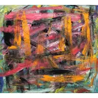 Abstract Composition by Hyo Soo Kim, Mixed Media on Canvas, sold Jun 2018