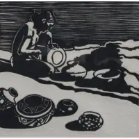 Paul Jil Soublet, Beauty From the Earth, Woodcut